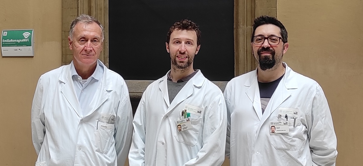 Gli autori BTM dell'articolo scientifico, da sinistra: il Dr. Dante Dallari, direttore BTM, con l'Ing. Leonardo Vivarelli e l'Ing. Marco Govoni dell'area R&S BTM